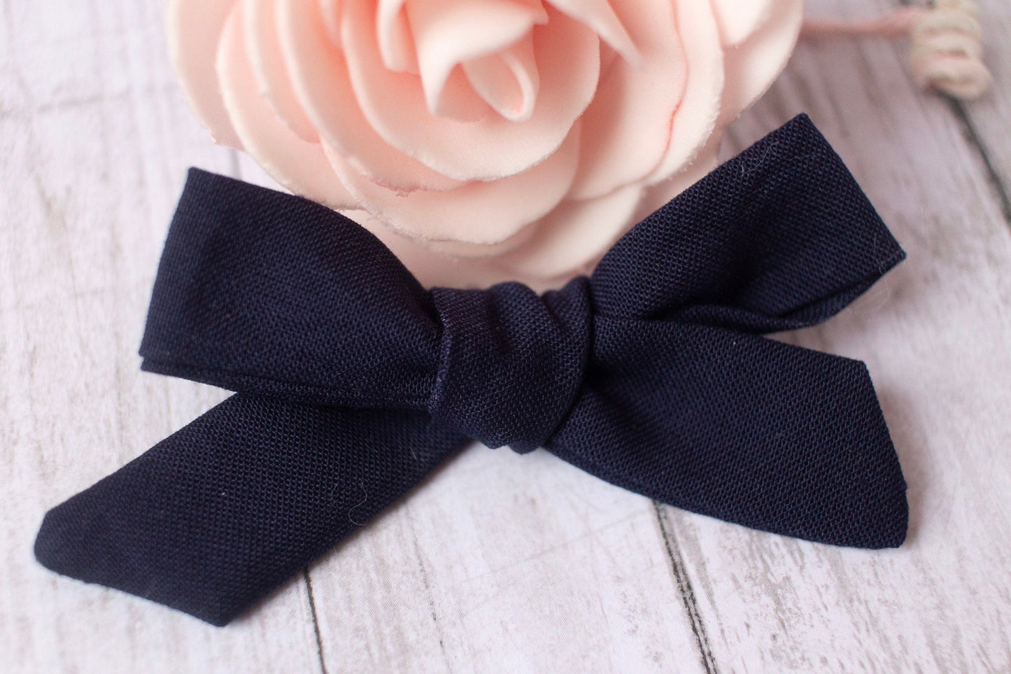 Navy Blue Baby Bow Headband