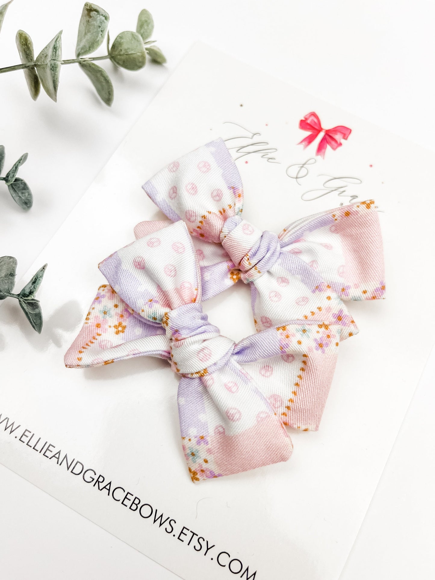 Plaid Pigtail Bow Set - Spring Toddler Girl Bows