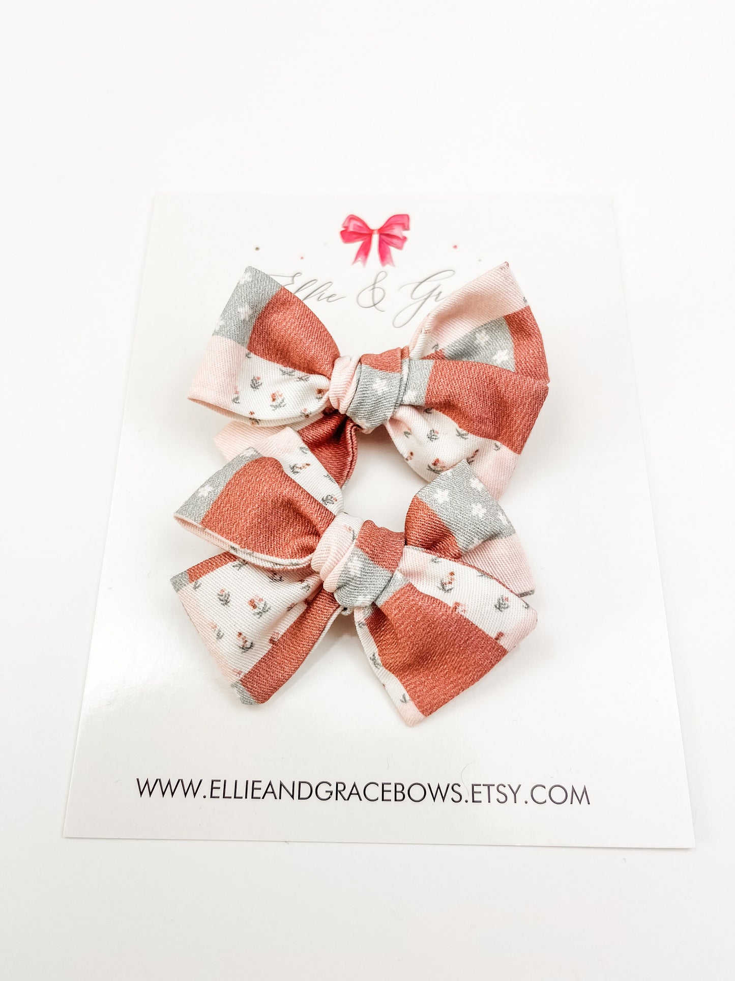 Summer Pigtail Hair Bow Set - 3 Inch Hair Bows