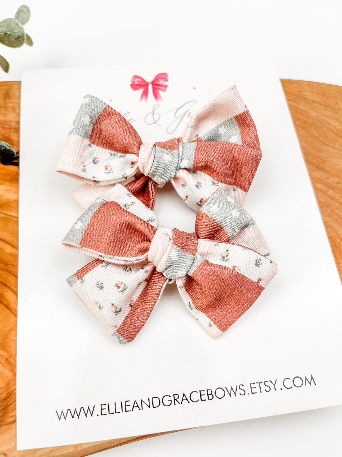 Summer Pigtail Hair Bow Set - 3 Inch Hair Bows
