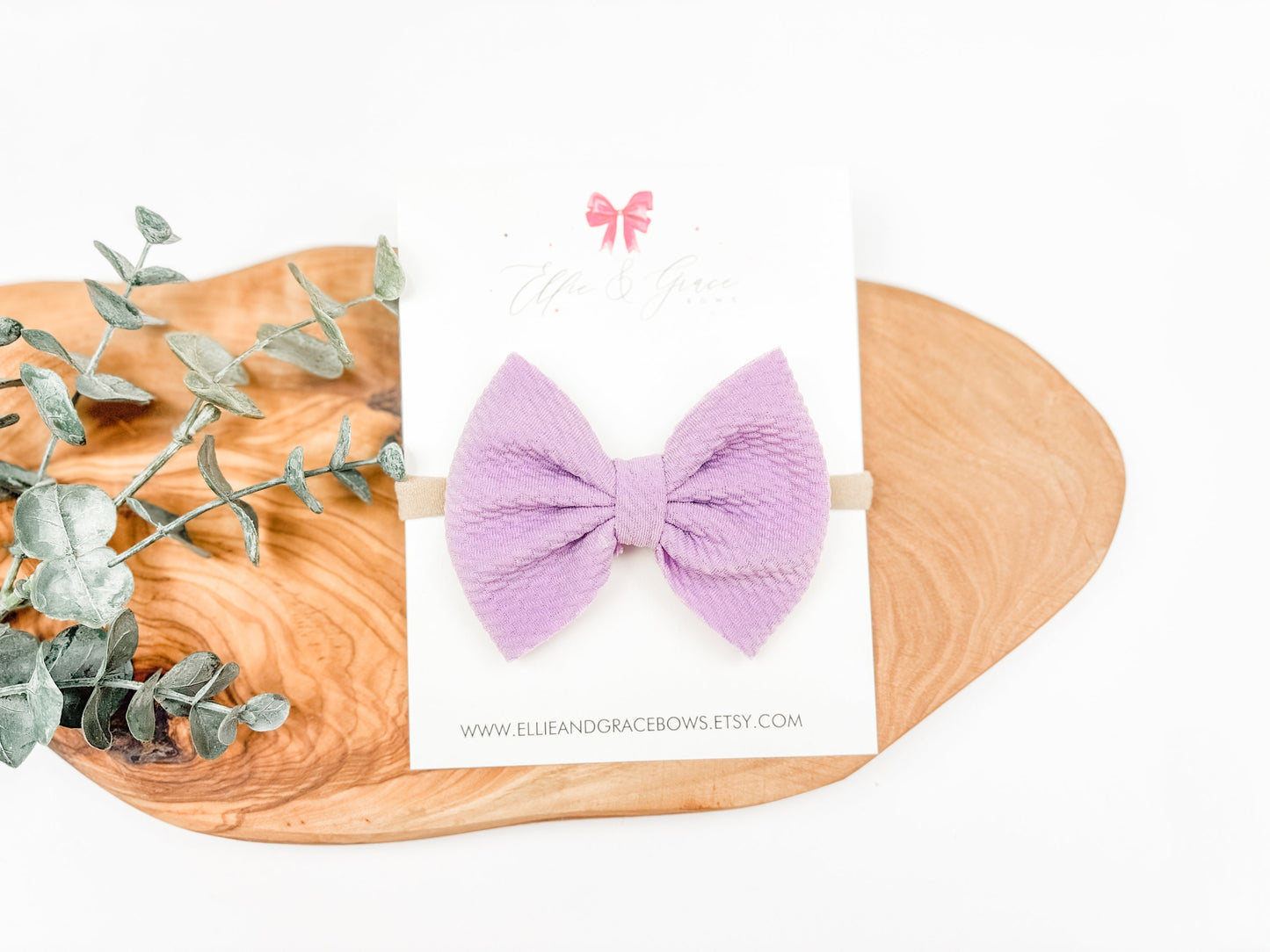 Purple Bullet Bow Baby Headband - Newborn Baby Girl Gift