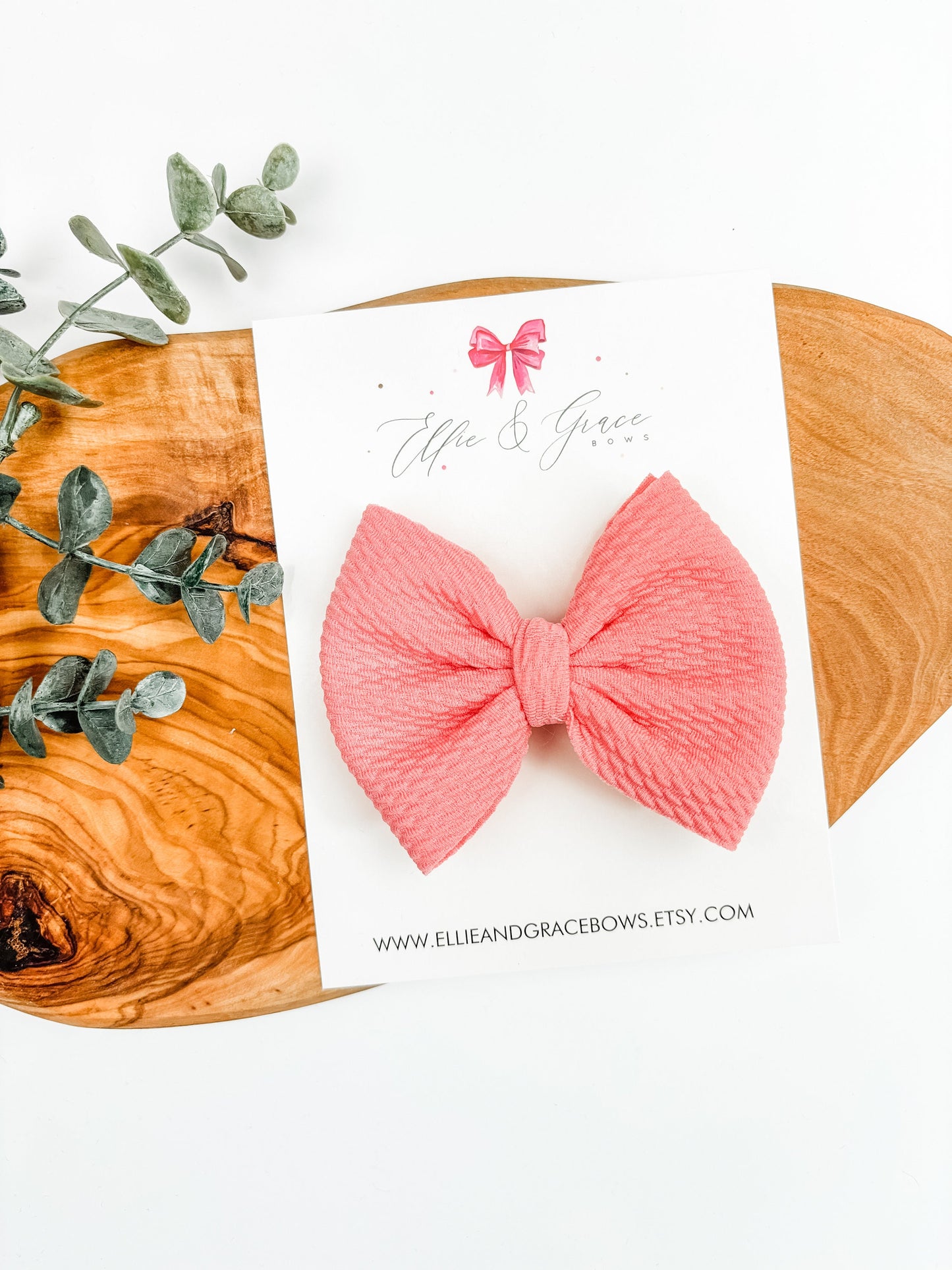 Coral Pinwheel Baby Girl Headband