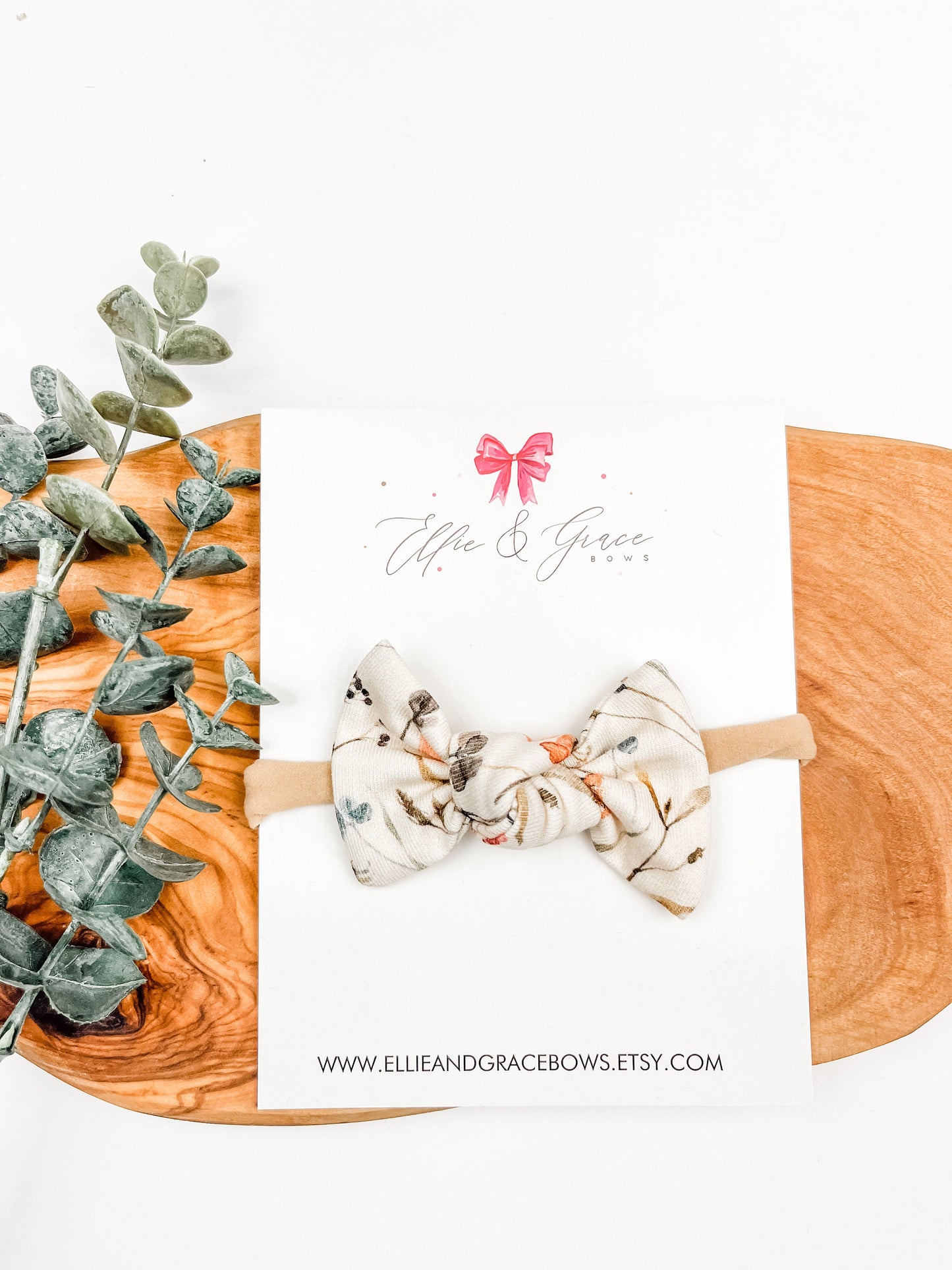 Wildflower Baby Bow Headband - Knotted Hair Bow