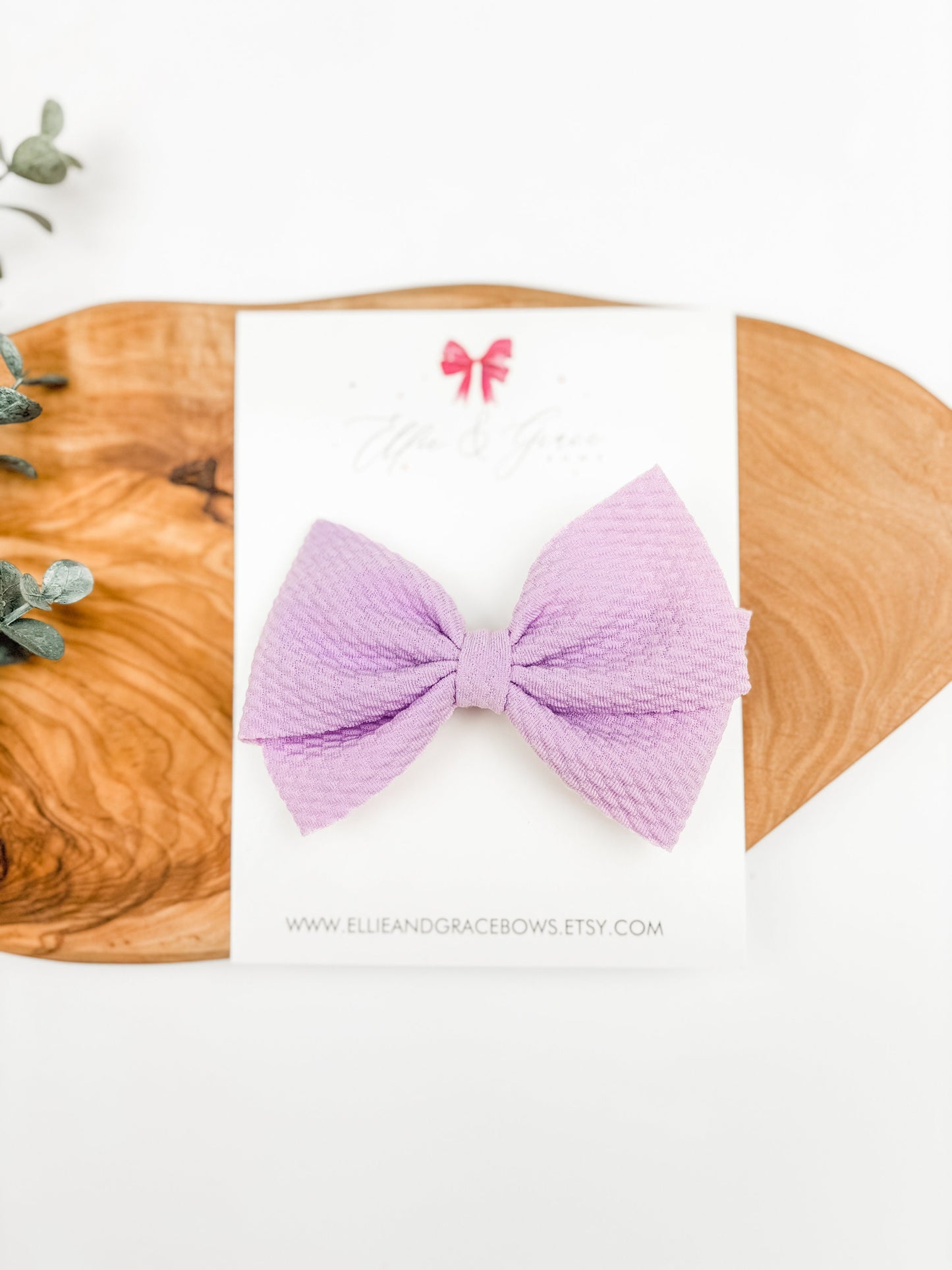 Purple Bullet Bow Baby Headband - Newborn Baby Girl Gift