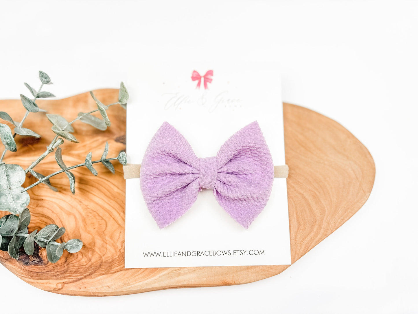 Purple Bullet Bow Baby Headband - Newborn Baby Girl Gift