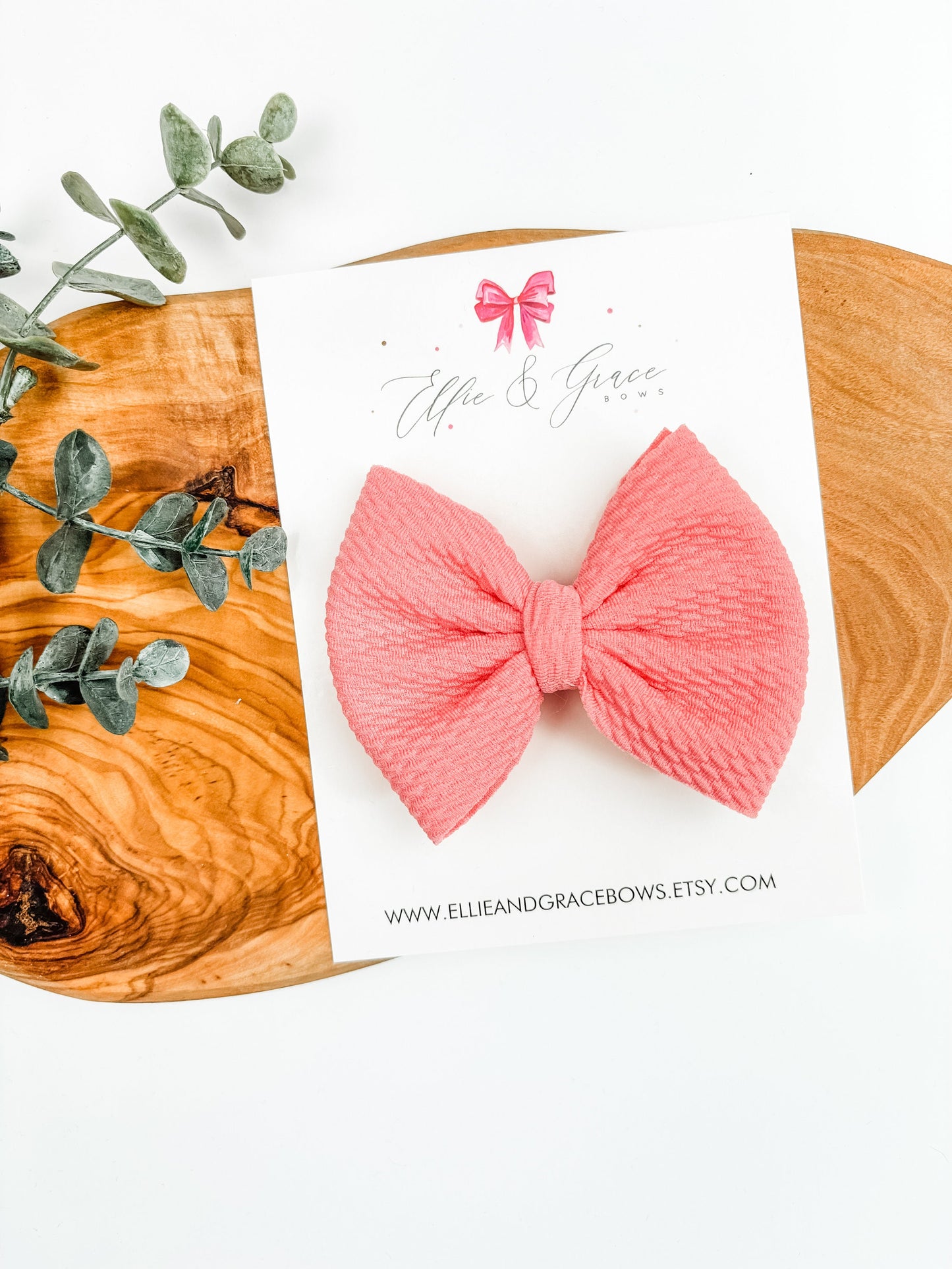 Coral Pinwheel Baby Girl Headband