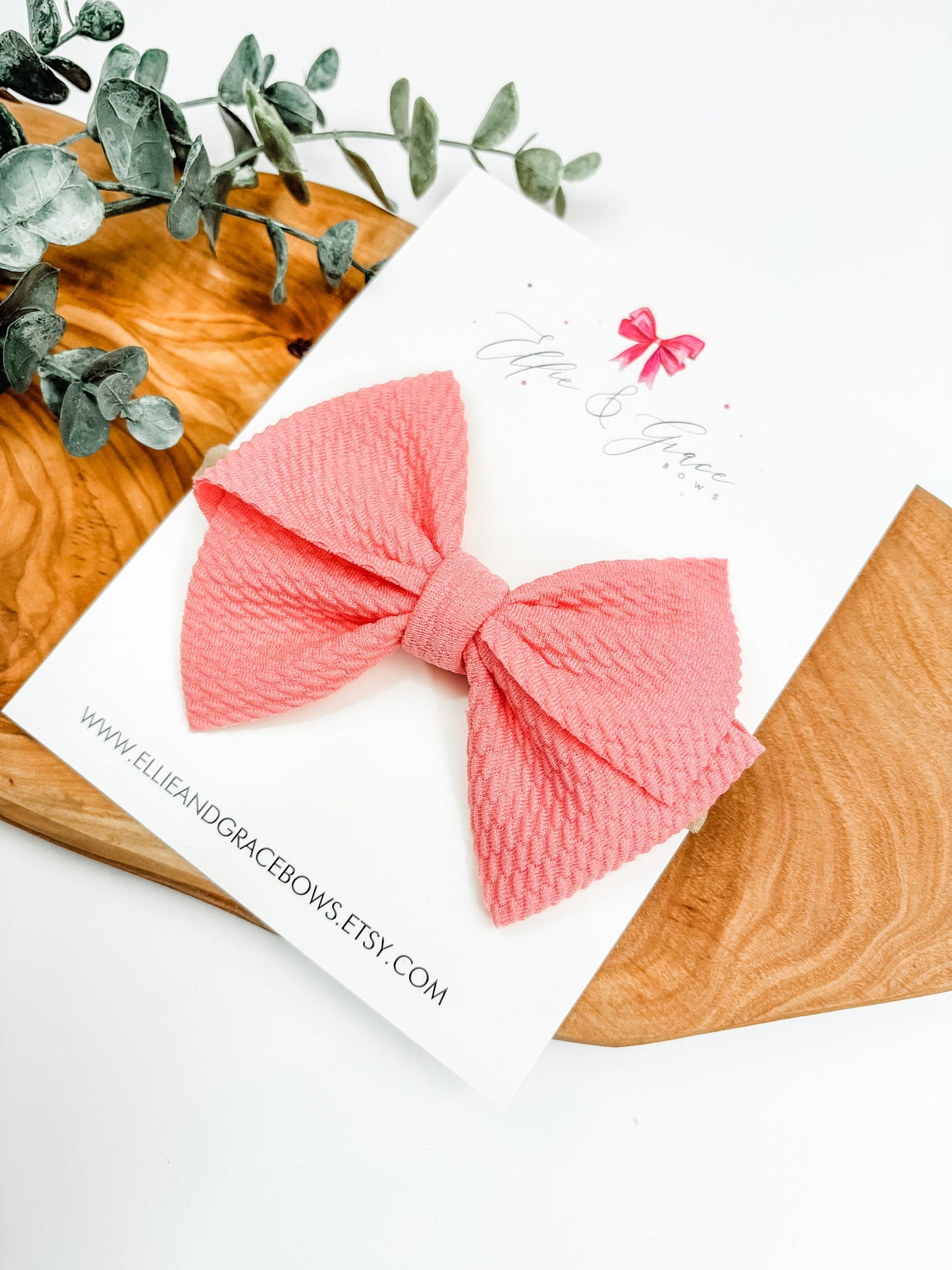 Coral Pinwheel Baby Girl Headband