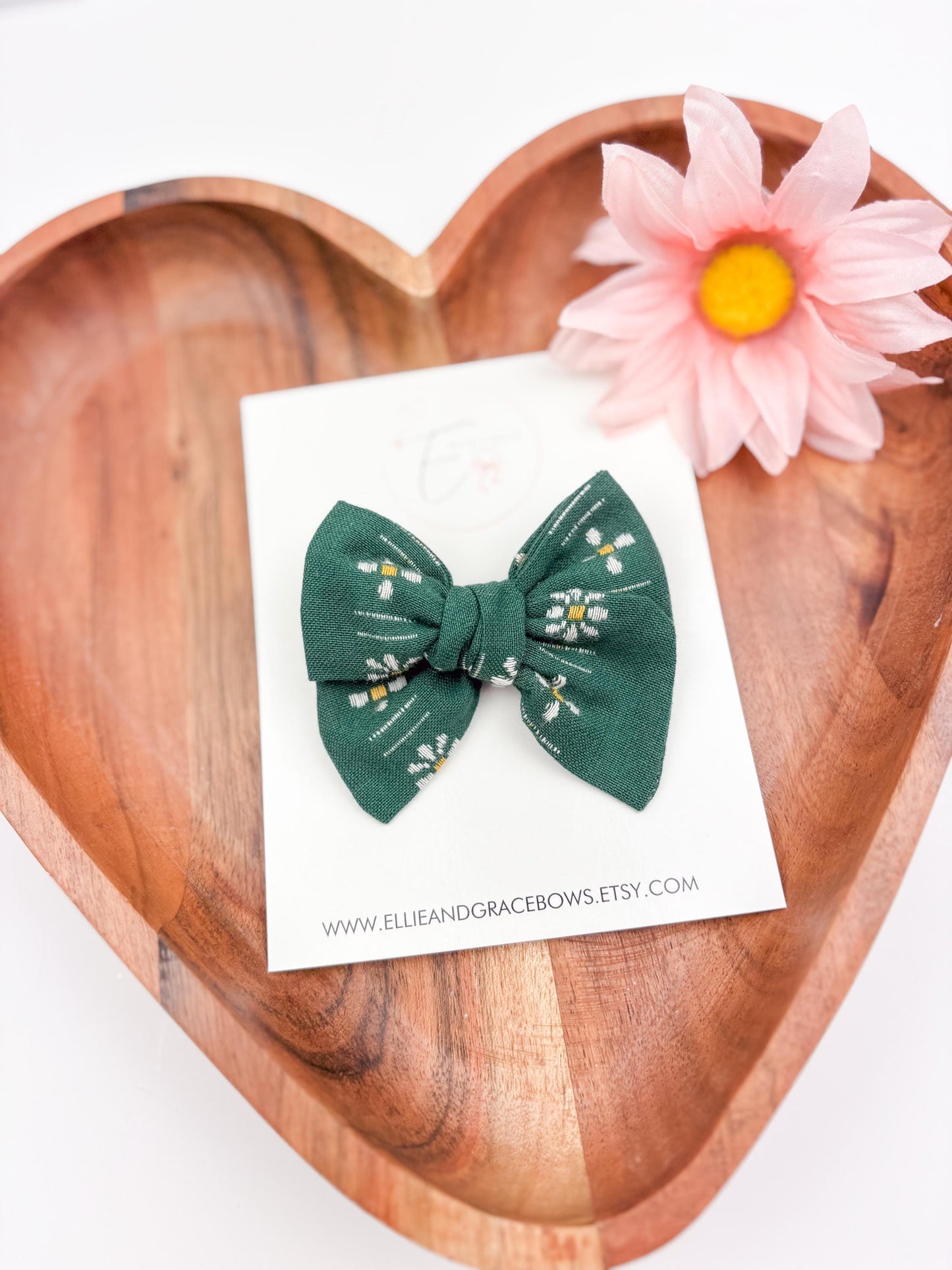 Cotton Pinwheel Hair Bow: Baby Girl Spring Hair Clip