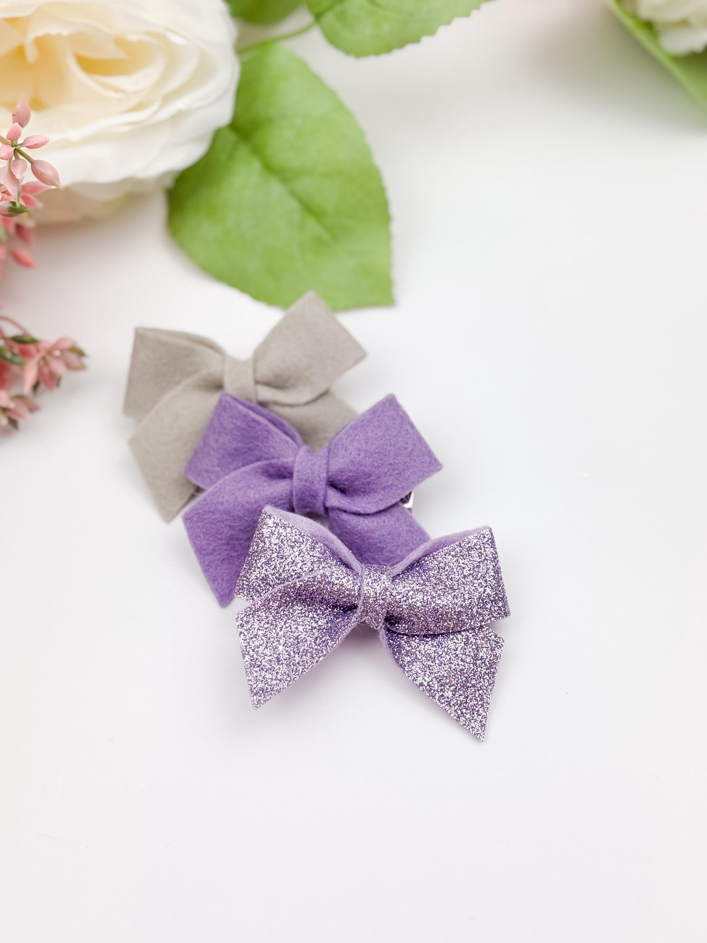 Glitter Spring Baby Bow Headband - Toddler Girl Easter Hair Clips