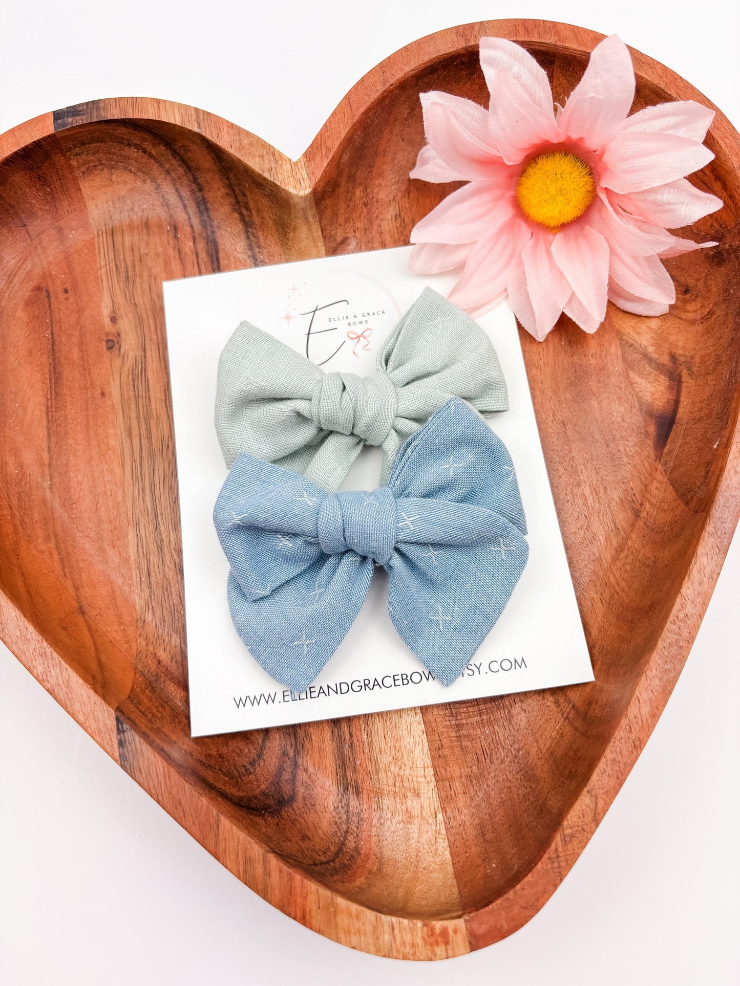 Mint Green Baby Bow Headband - Simple Pinwheel Baby Bows