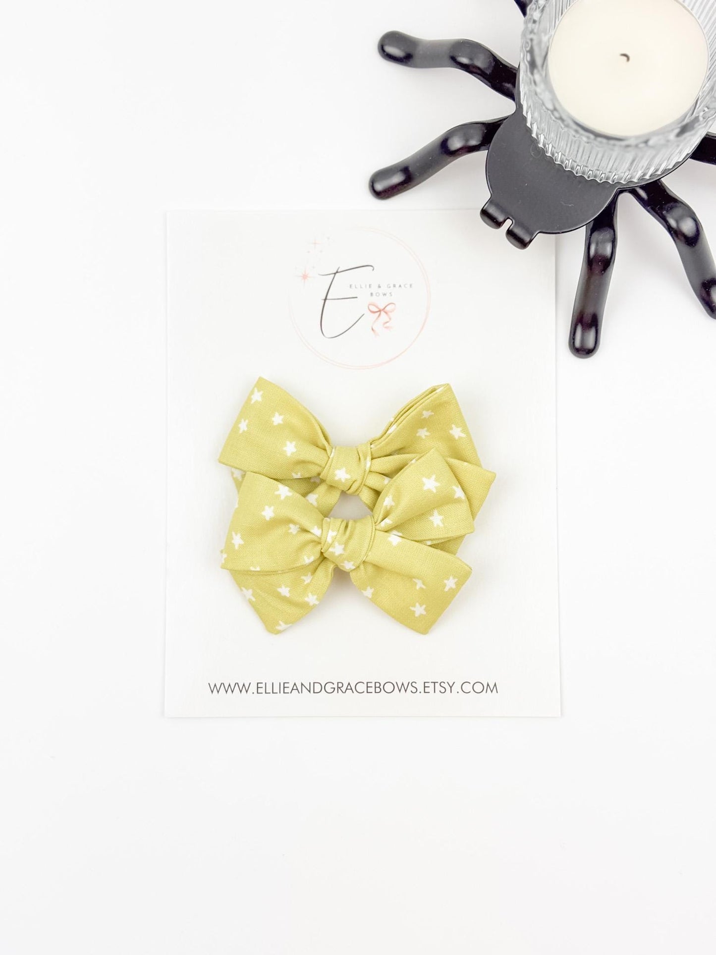 Spooky Halloween Cotton Pigtail Bow Set for Toddlers & Girls - Festive Hair Accessories