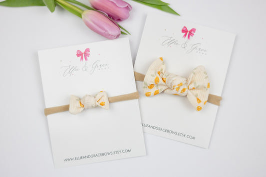 Lemon Knotted Bow