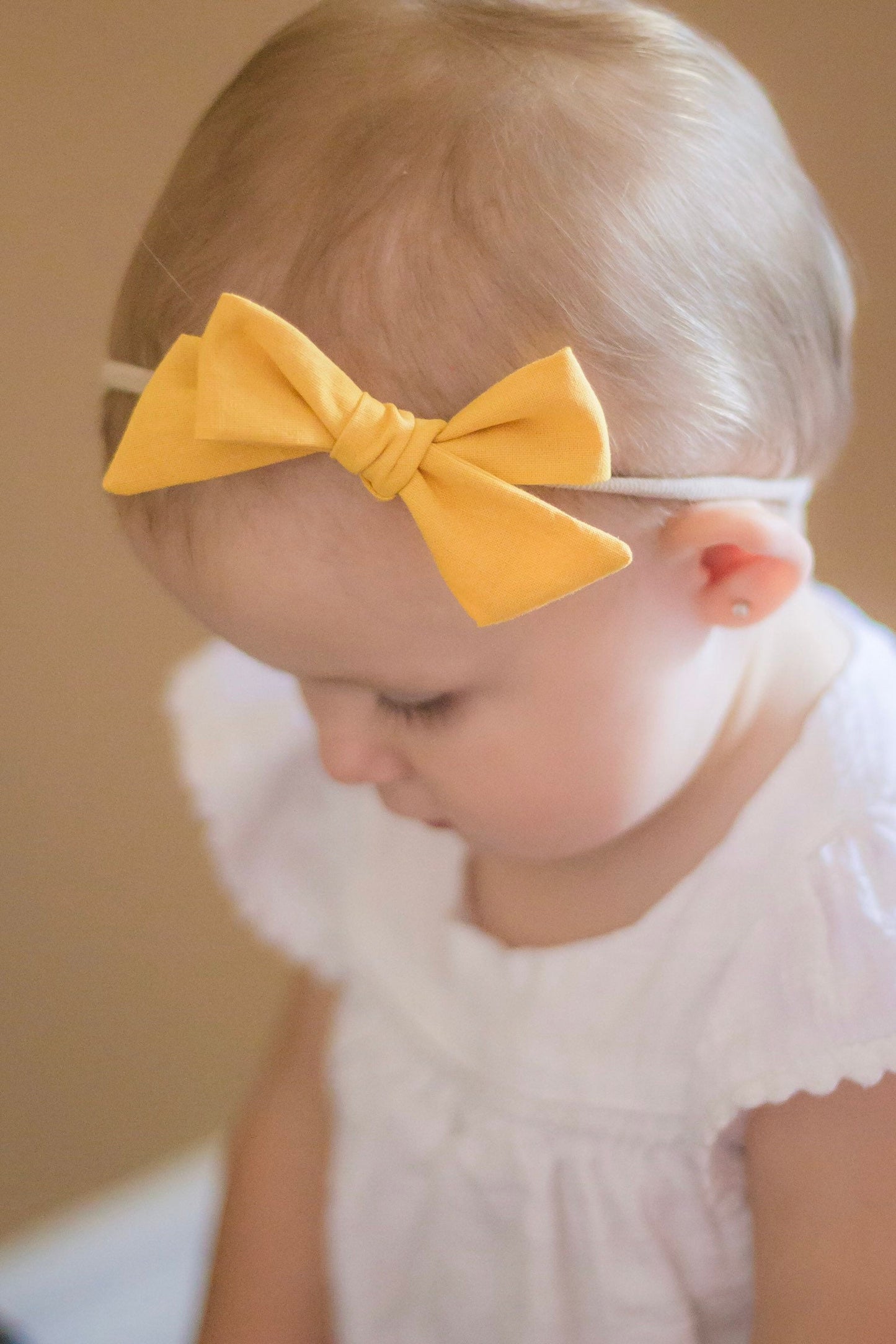 Mustard Yellow Baby Hair Bow