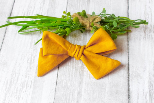 Mustard Yellow Baby Hair Bow
