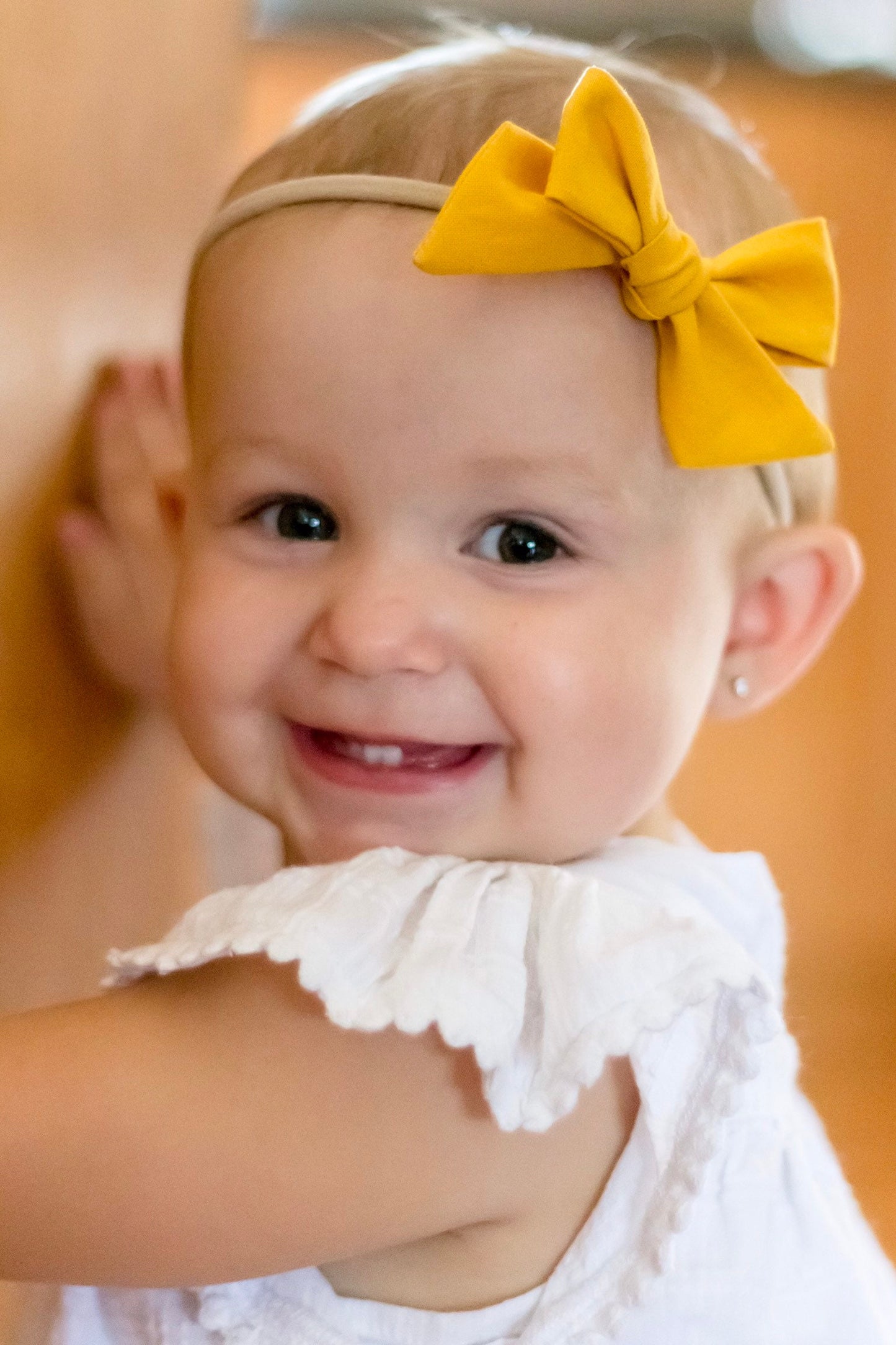 Mustard Yellow Baby Hair Bow