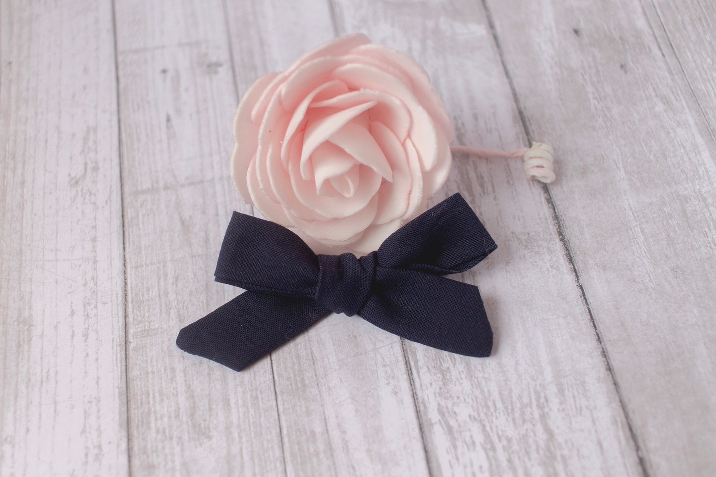 Navy Blue Baby Bow Headband