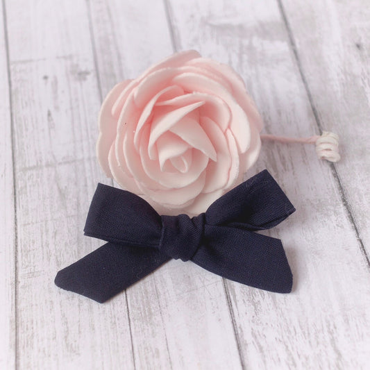 Navy Blue Baby Bow Headband