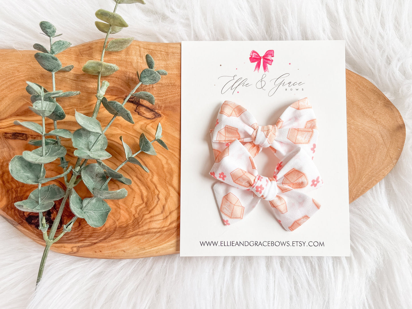 Milk Carton Back to School Hair Bow Set - 3 Inch Bows - Alligator Clip Bows