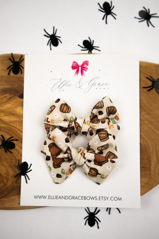 Turkey Hair Bow - Thanksgiving Bows - Fall Baby Bows