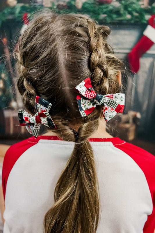 Cotton Fabric Bows - Patchwork Baby Bow
