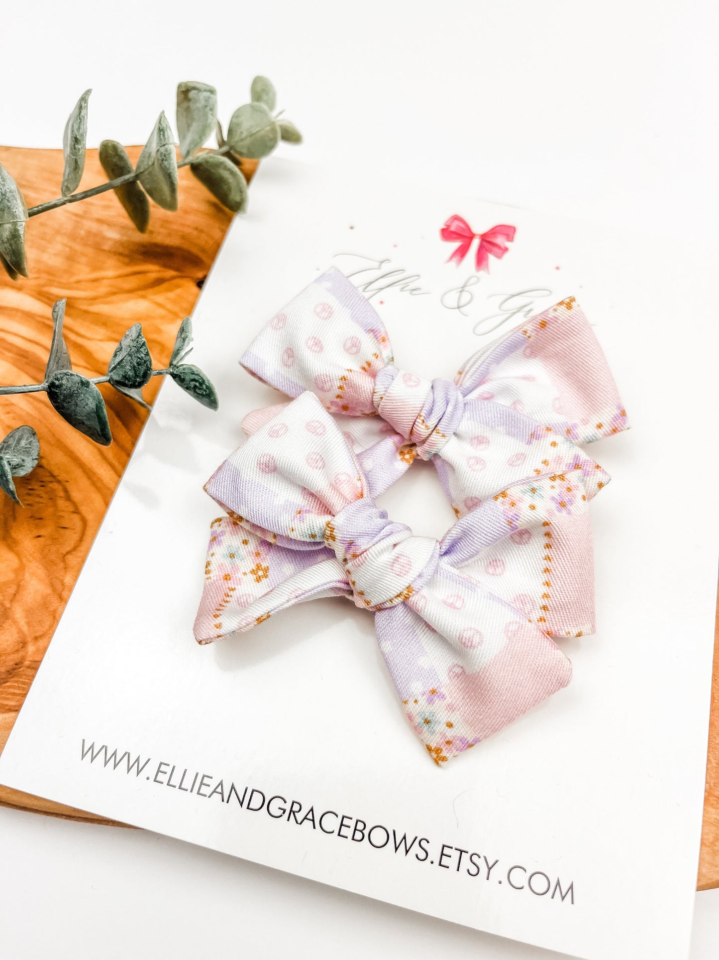 Plaid Pigtail Bow Set - Spring Toddler Girl Bows