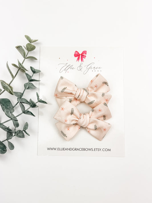 Spring Pigtail Bow Set - Toddler Girl Hair Bows - 3 Inch Baby Bows
