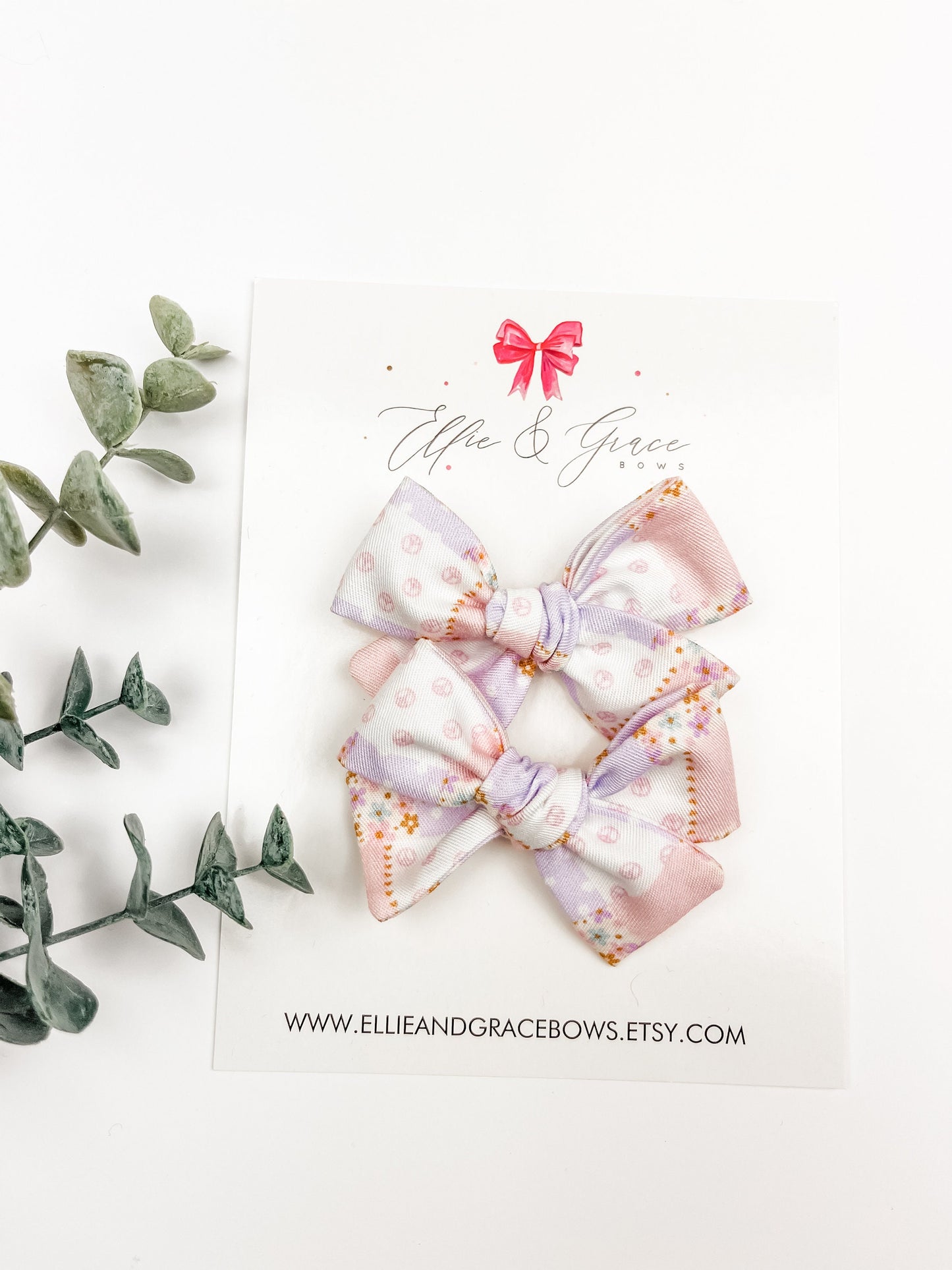 Plaid Pigtail Bow Set - Spring Toddler Girl Bows