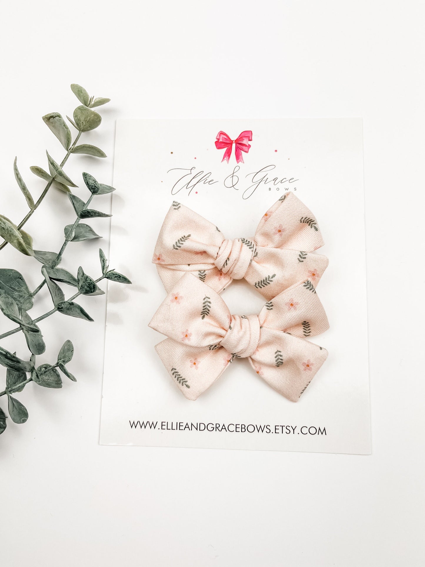 Spring Pigtail Bow Set - Toddler Girl Hair Bows - 3 Inch Baby Bows