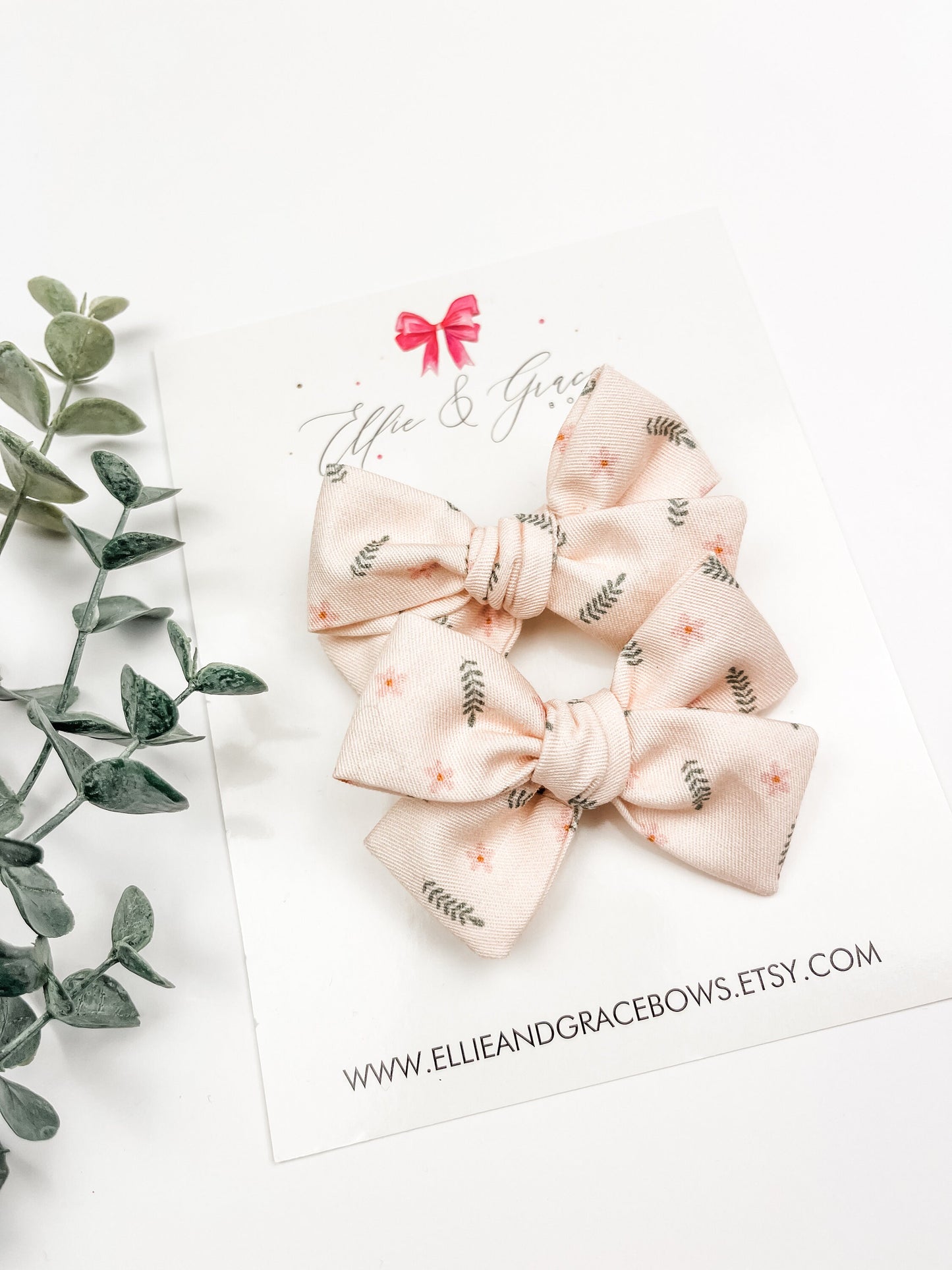 Spring Pigtail Bow Set - Toddler Girl Hair Bows - 3 Inch Baby Bows