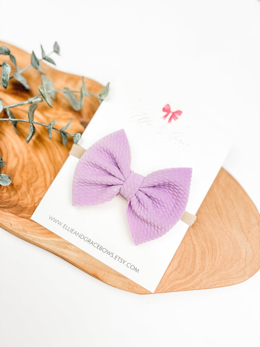 Purple Bullet Bow Baby Headband - Newborn Baby Girl Gift
