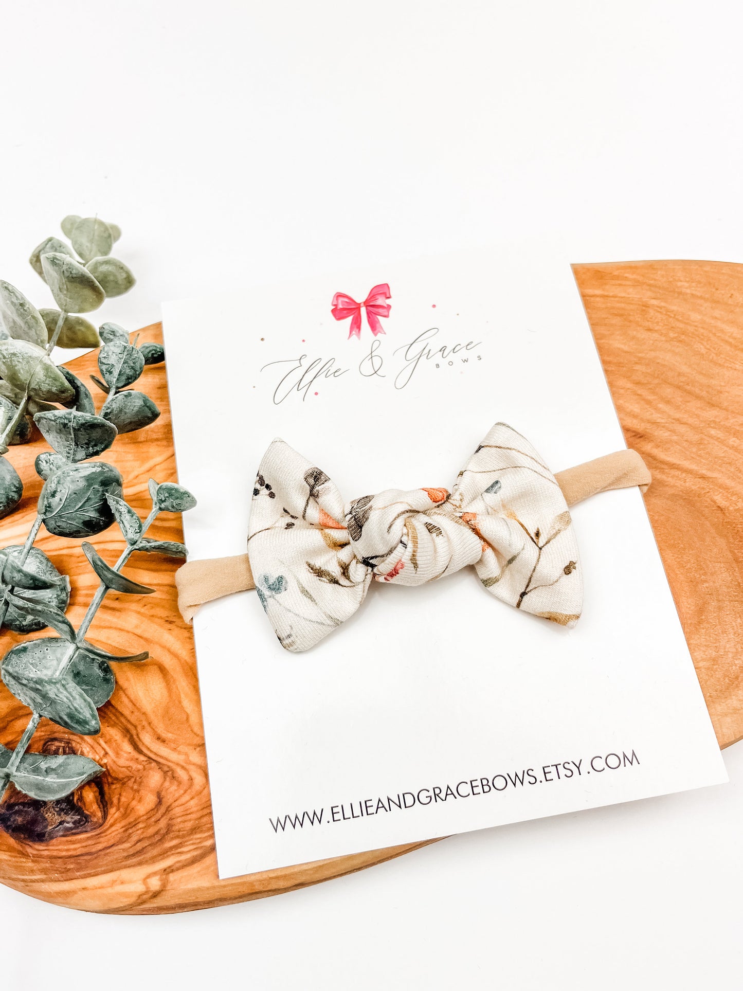 Wildflower Baby Bow Headband - Knotted Hair Bow