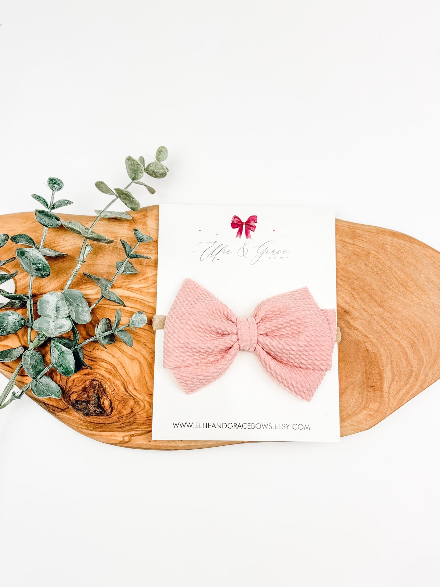 Pink Pinwheel Baby Bow: 4 Inch Hair Clip or Headband