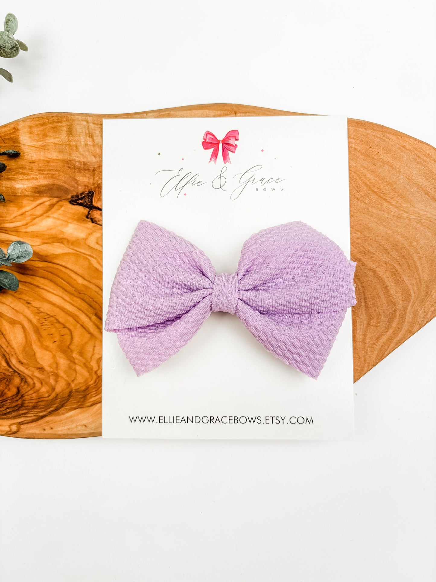 Purple Bullet Bow Baby Headband - Newborn Baby Girl Gift