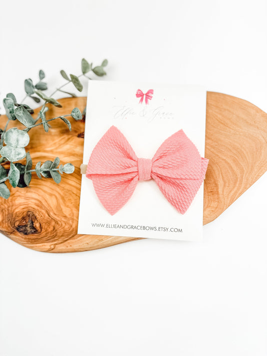 Coral Pinwheel Baby Girl Headband