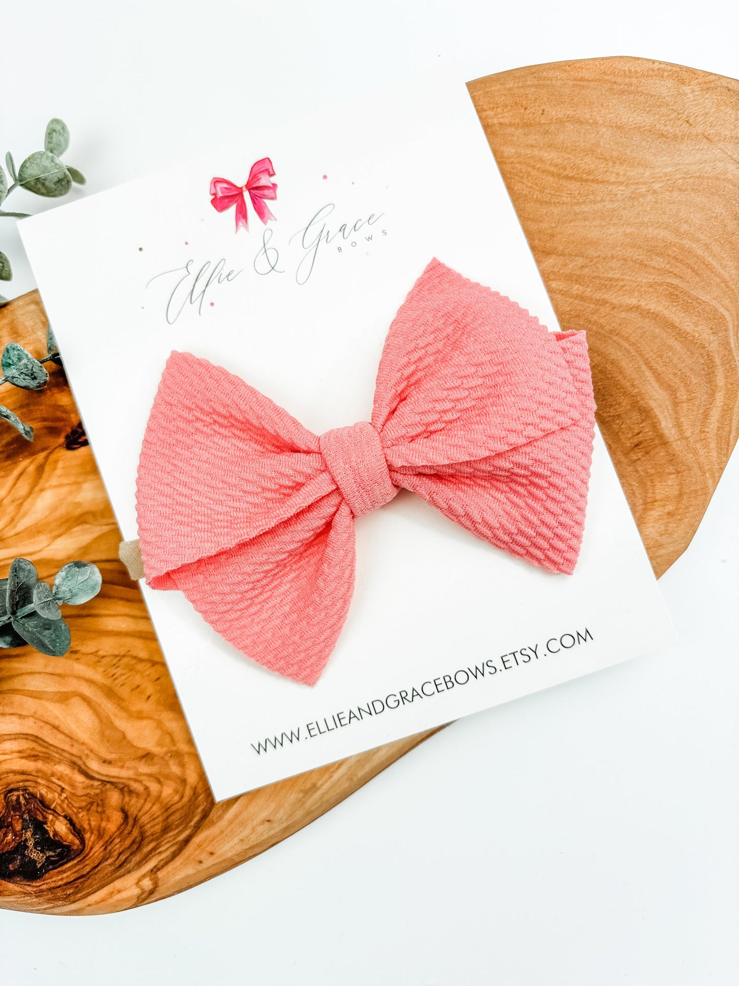 Coral Pinwheel Baby Girl Headband