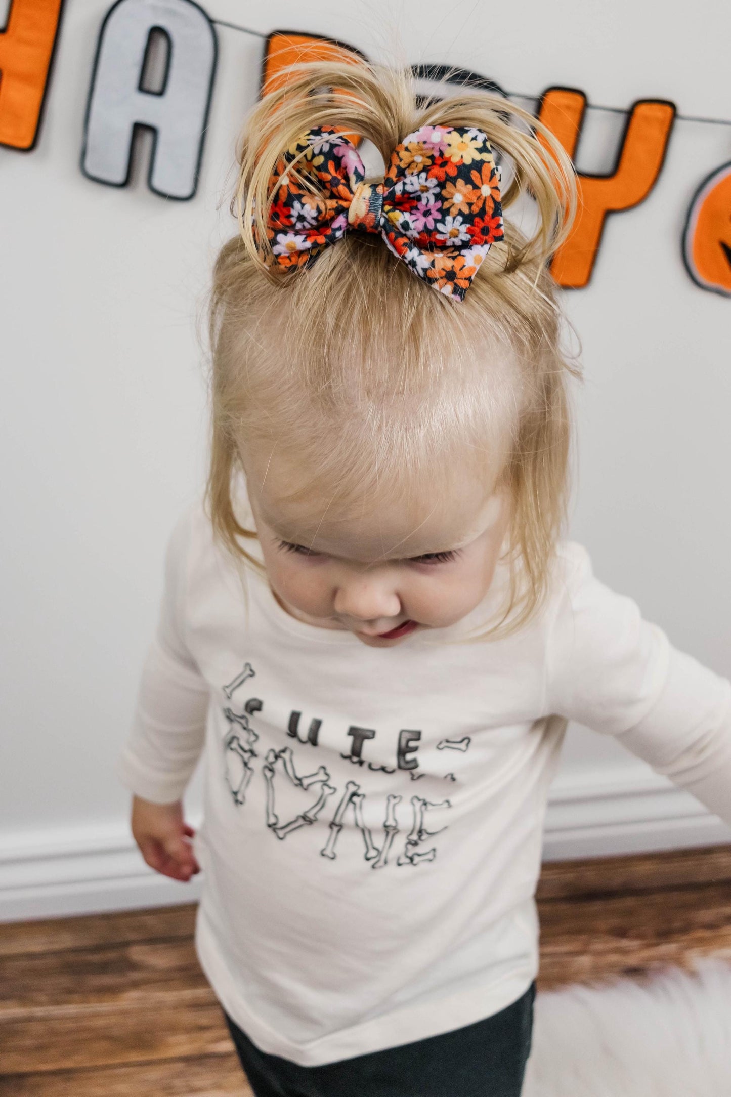 Flower Halloween Big Baby Bow Headband