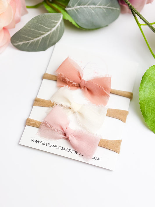 Handmade Chiffon Bow Headband: Newborn Baby Girl Gift