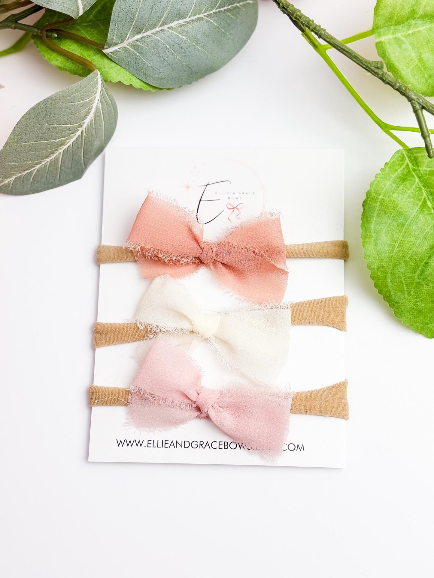 Handmade Chiffon Bow Headband: Newborn Baby Girl Gift