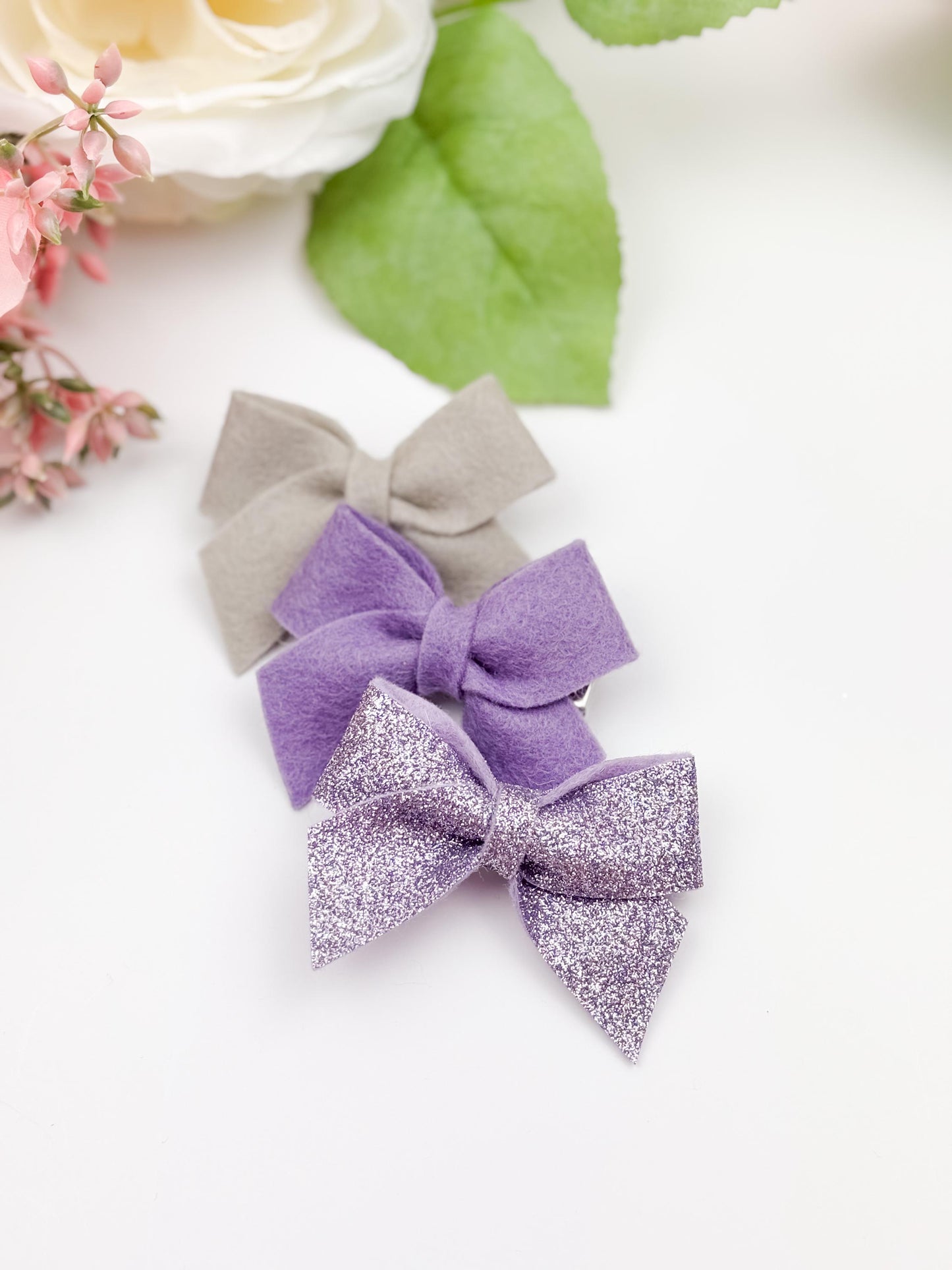 Glitter Spring Baby Bow Headband - Toddler Girl Easter Hair Clips