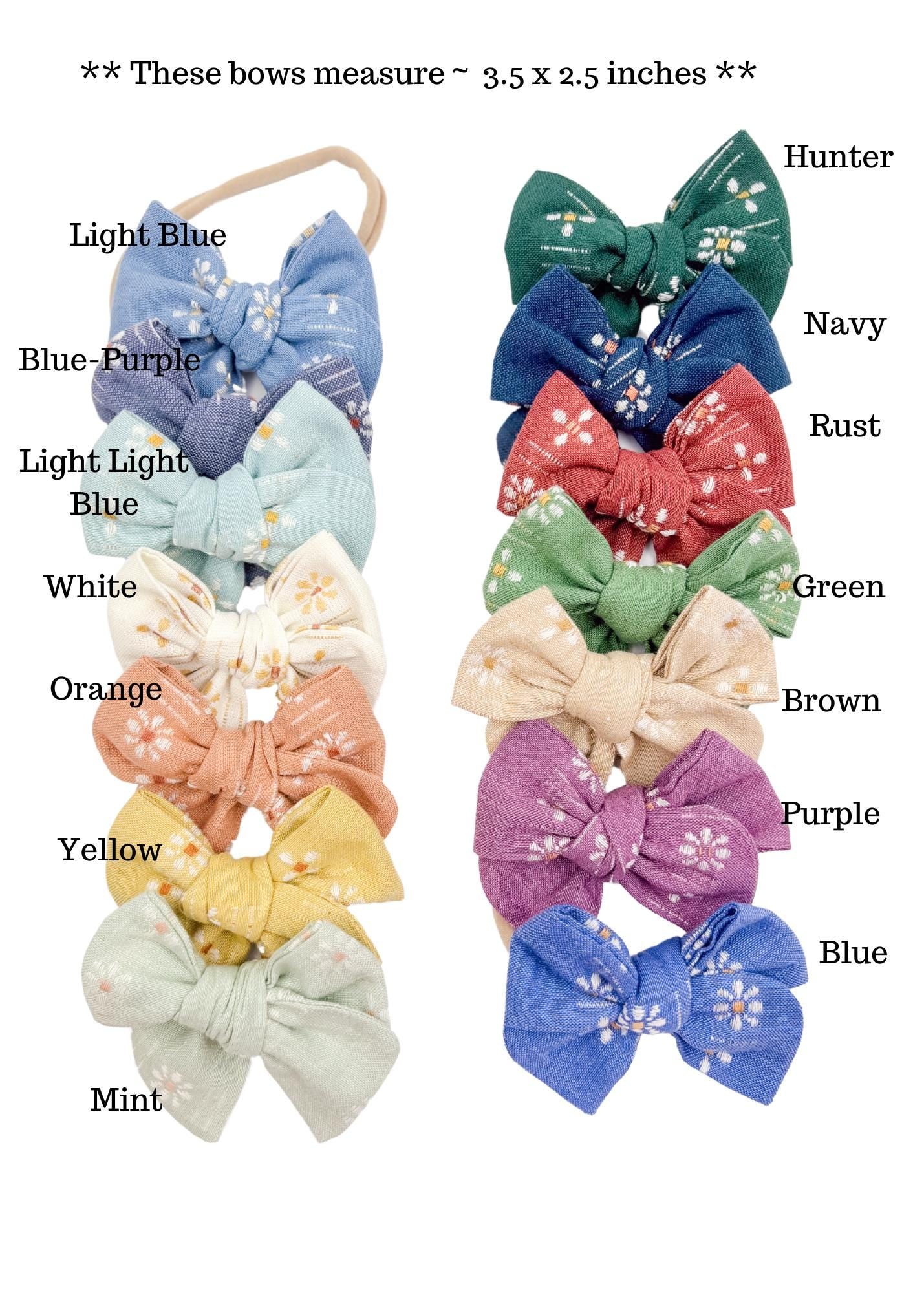 Cotton Pinwheel Hair Bow: Baby Girl Spring Hair Clip