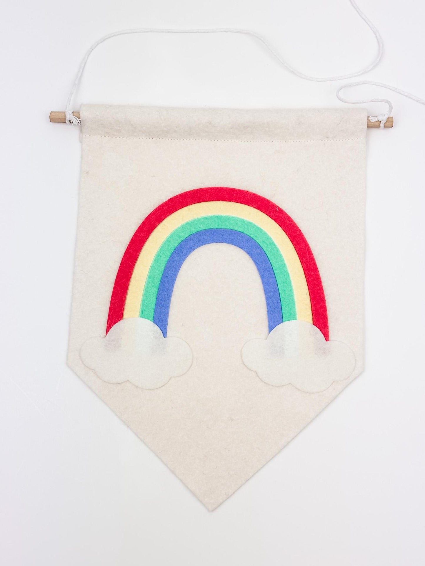 Rainbow Felt Pennant Banner: Colorful Nursery, Playroom, Party Decor