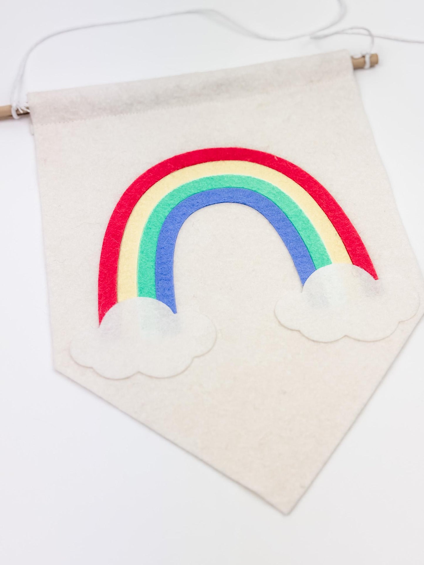 Rainbow Felt Pennant Banner: Colorful Nursery, Playroom, Party Decor
