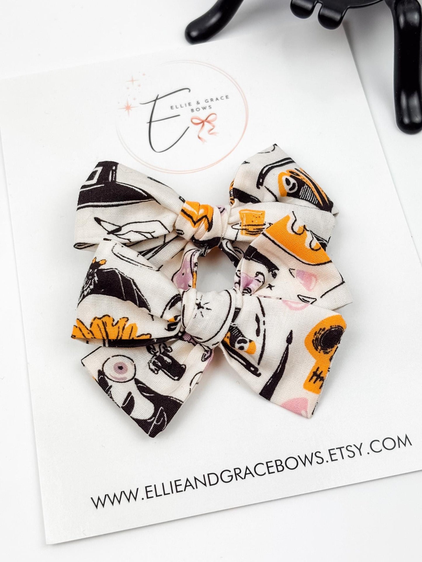 Halloween Cotton Pigtail Bow Set