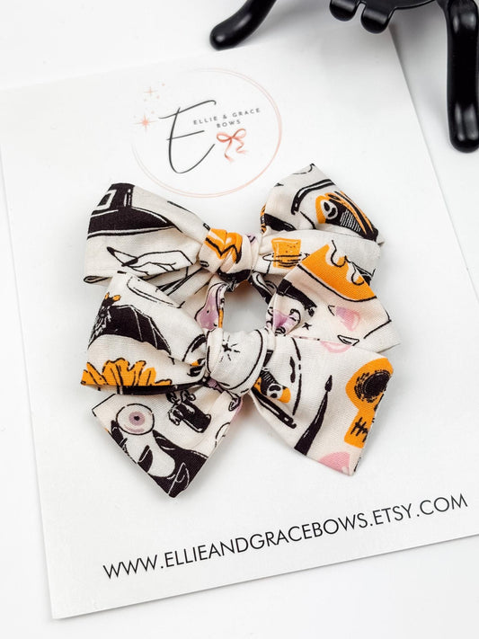 Halloween Cotton Pigtail Bow Set