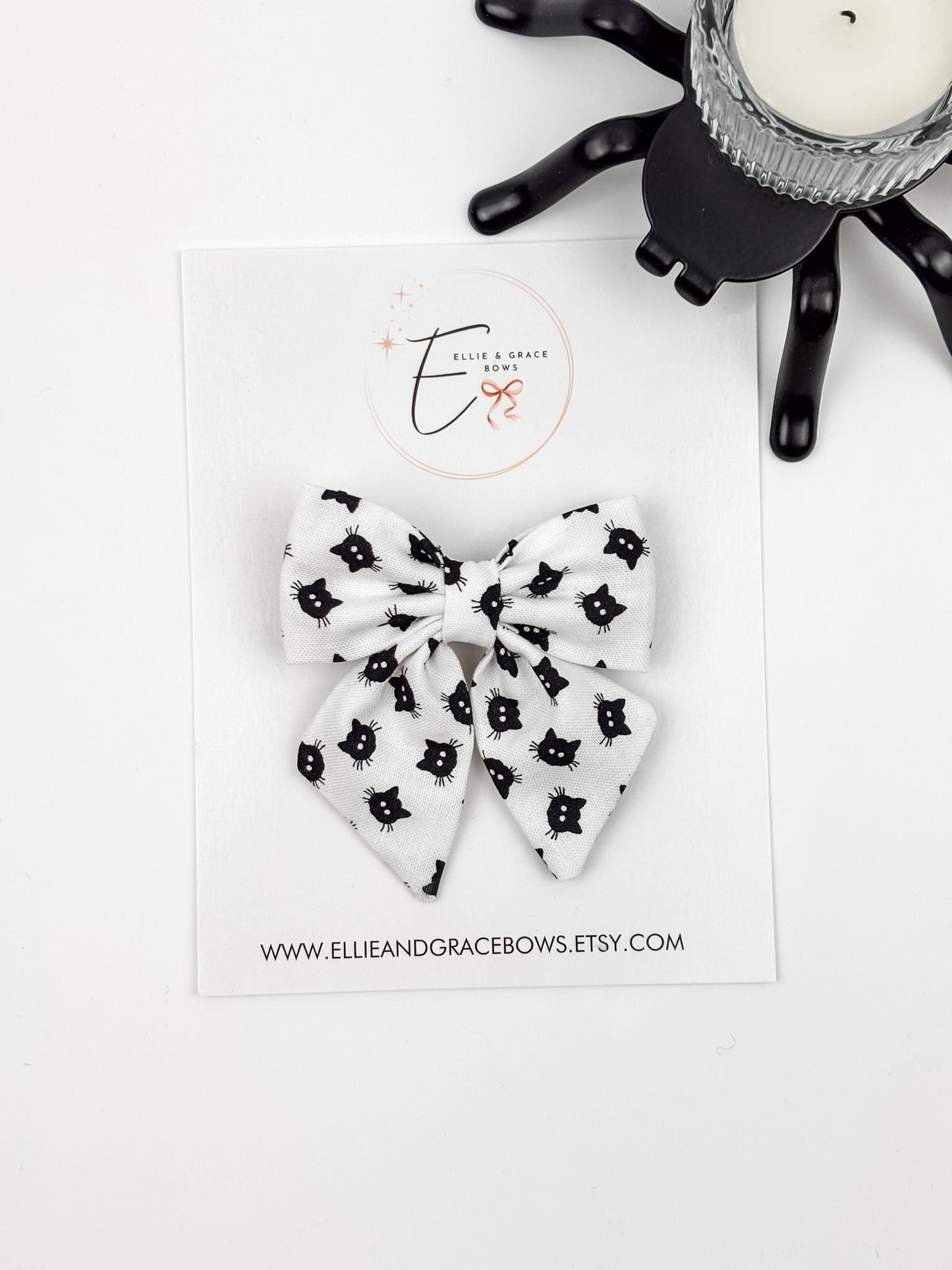 Black Cat Hair Bow