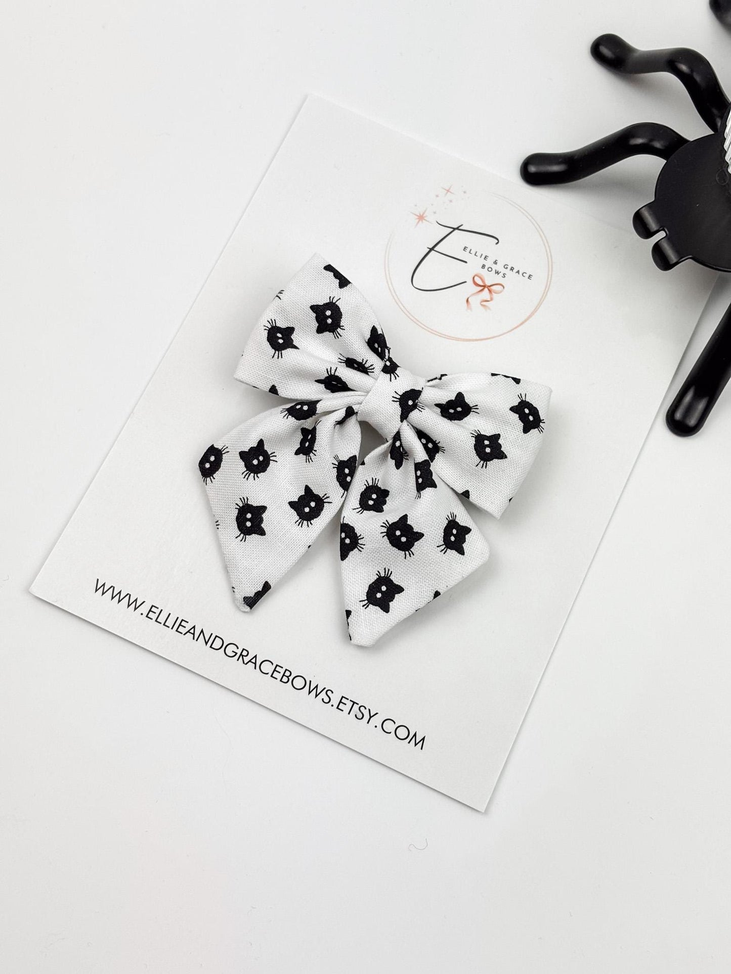 Black Cat Hair Bow