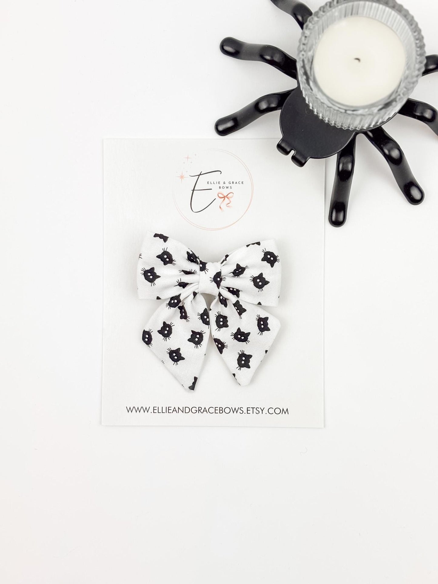 Black Cat Hair Bow