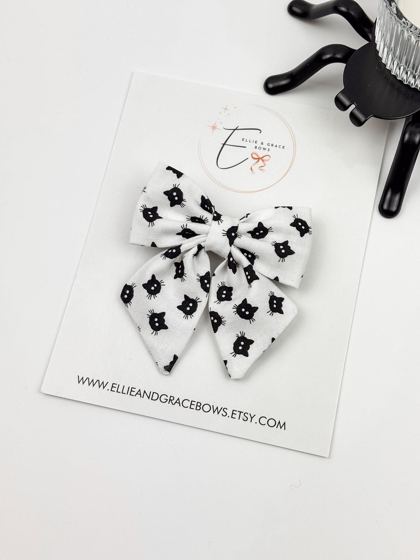 Black Cat Hair Bow