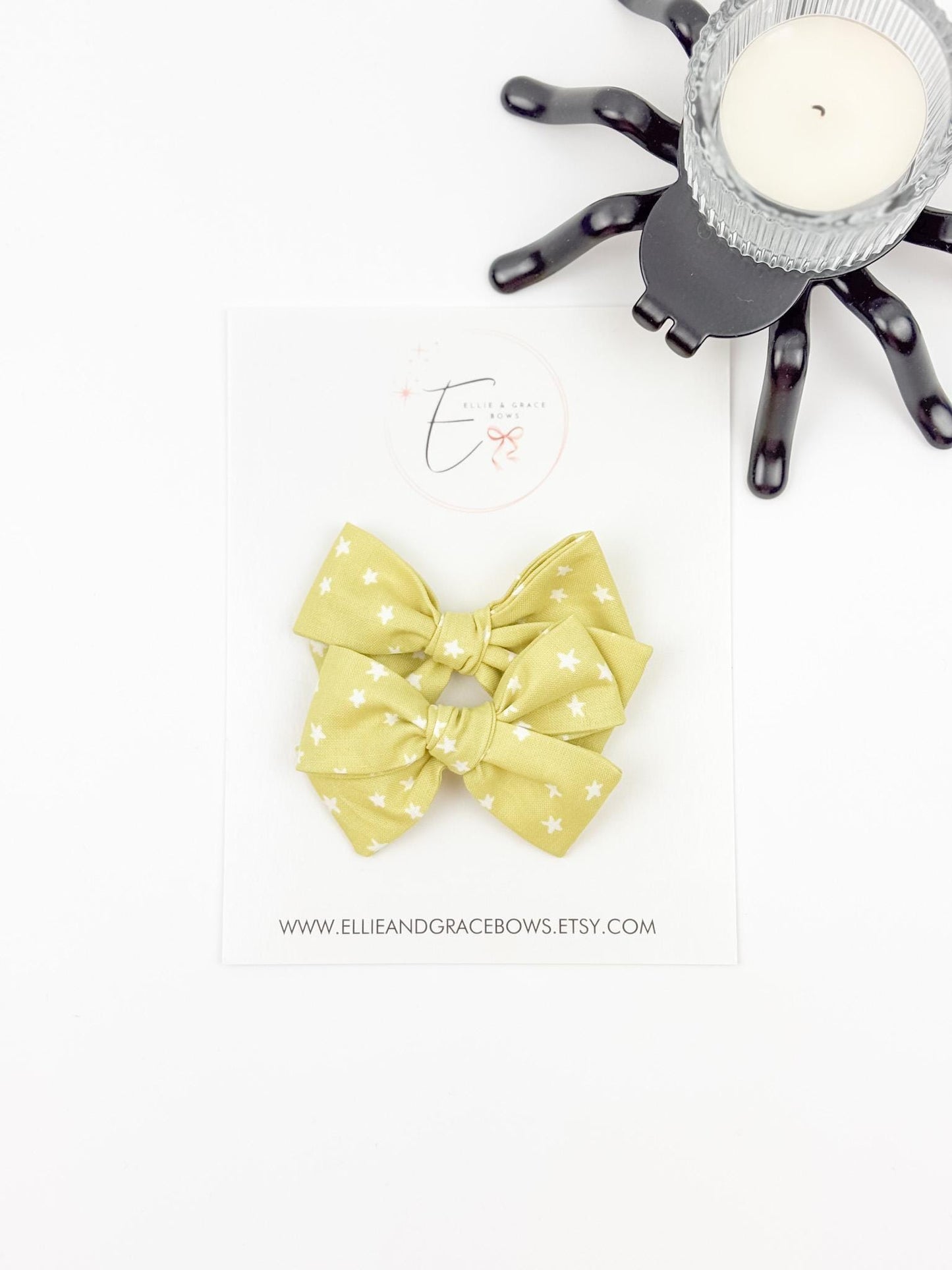 Spooky Halloween Cotton Pigtail Bow Set for Toddlers & Girls - Festive Hair Accessories