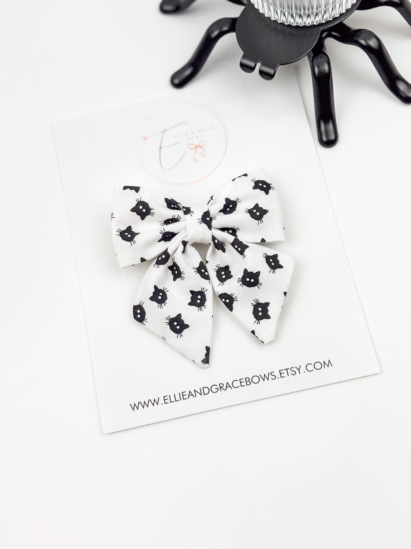 Black Cat Hair Bow